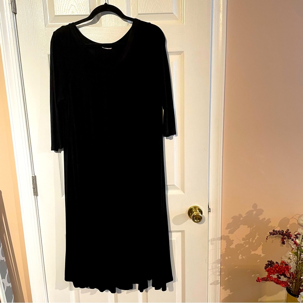 Pastel by Vivienne Women’s A-Line Trapeze Midi Black Dress size XL
